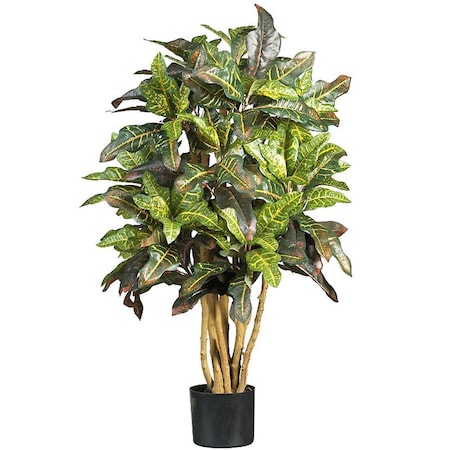 Nearly Natural 3 Croton Silk Tree- Green 5182
